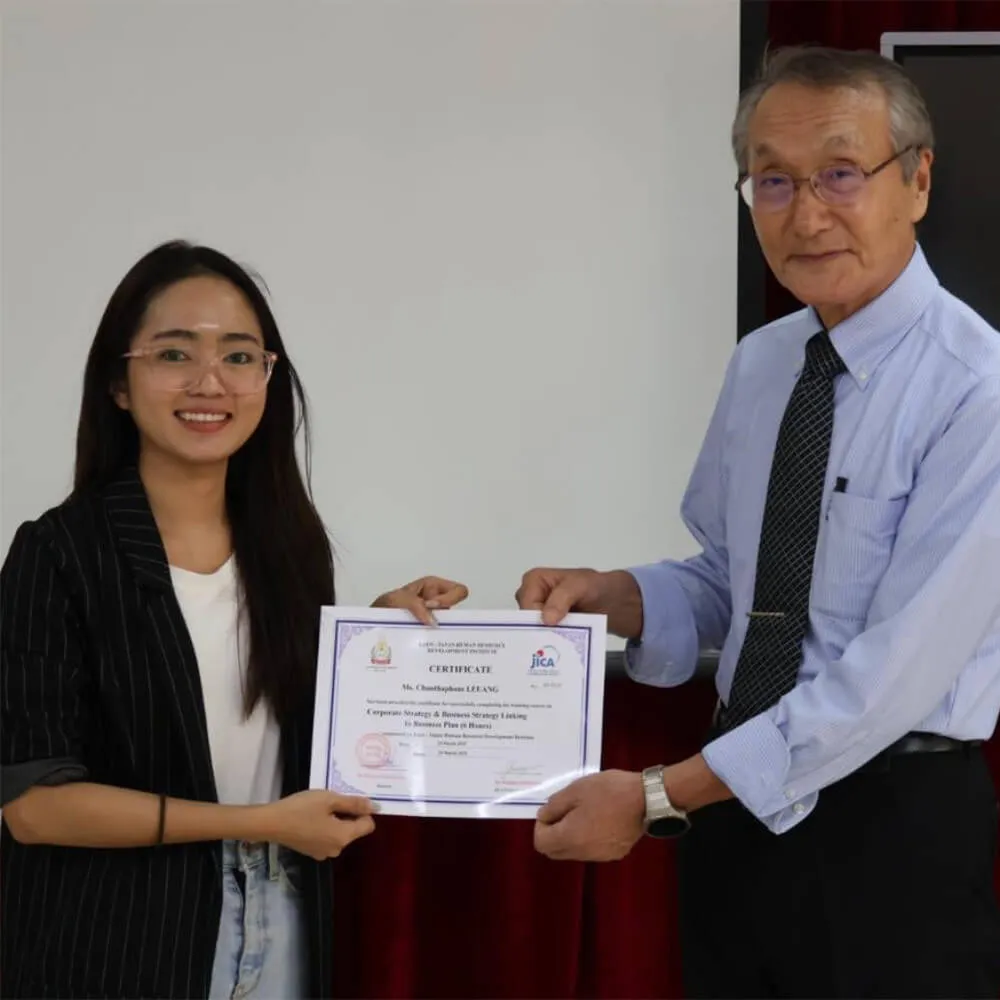 Showing off certificate